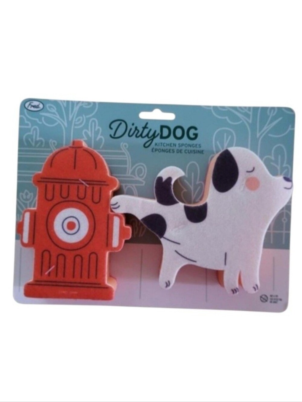 NEW Genuine Fred Dirty Dog Kitchen Sponges - Dog & Hydrant